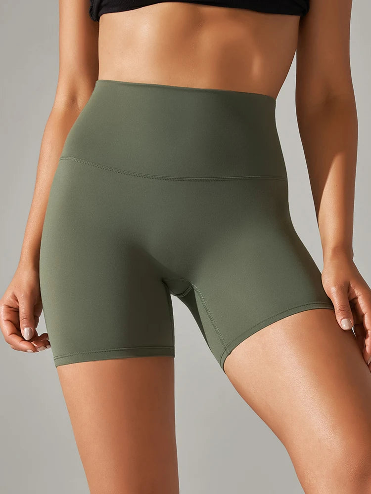 Women's Sports Short Yoga Leggings Squat Proof High Waist Fitness Tight Shorts Quick-Drying Cycling Workout Gym Shorts