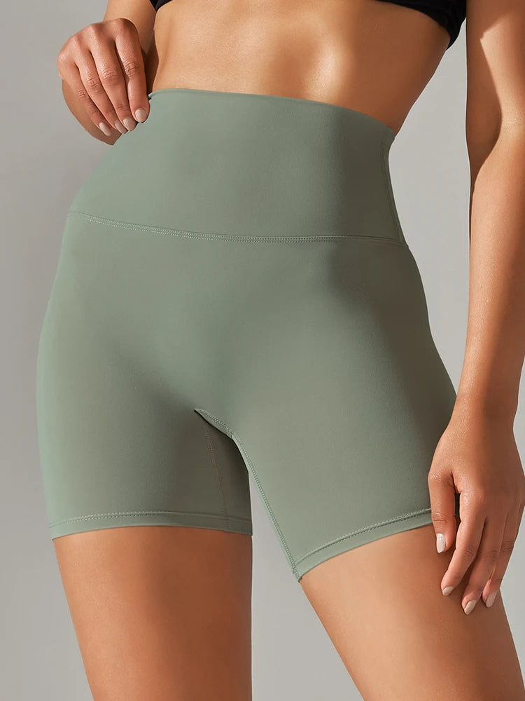 Women's Sports Short Yoga Leggings Squat Proof High Waist Fitness Tight Shorts Quick-Drying Cycling Workout Gym Shorts