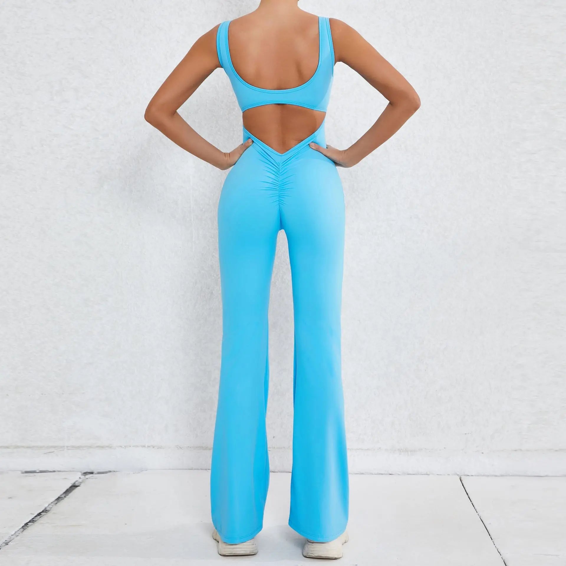 Sexy Back V Yoga Jumpsuit Women Women Sports Jumpsuit Fitness Rompers Training Yoga Suit Sportswear Stretch Workout Bodysuits