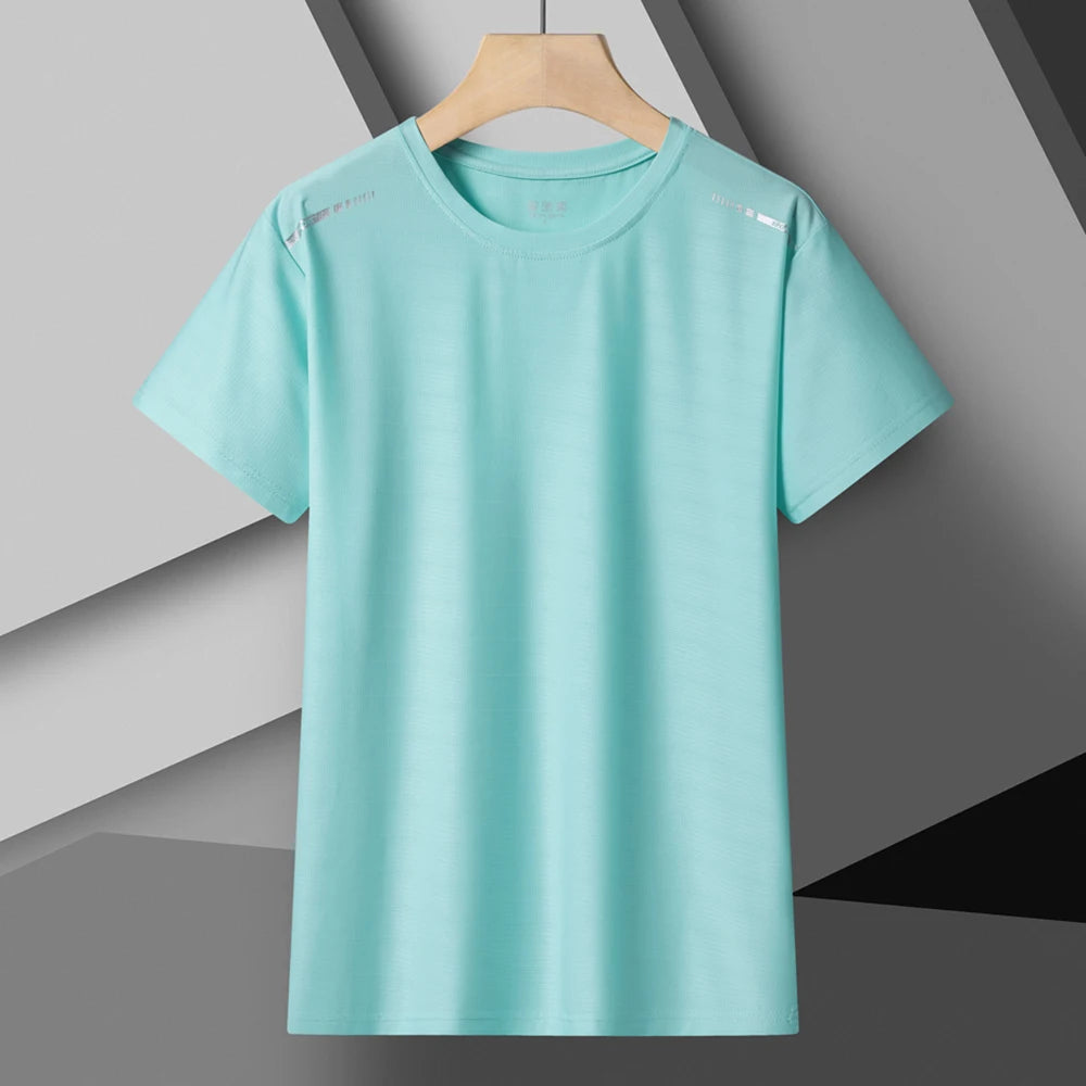 Women Quick-Drying Ice Silk Cool Reflective High Elastic  Breathable Sports T-Shirt Tees Fitness Gym Workout Shirt