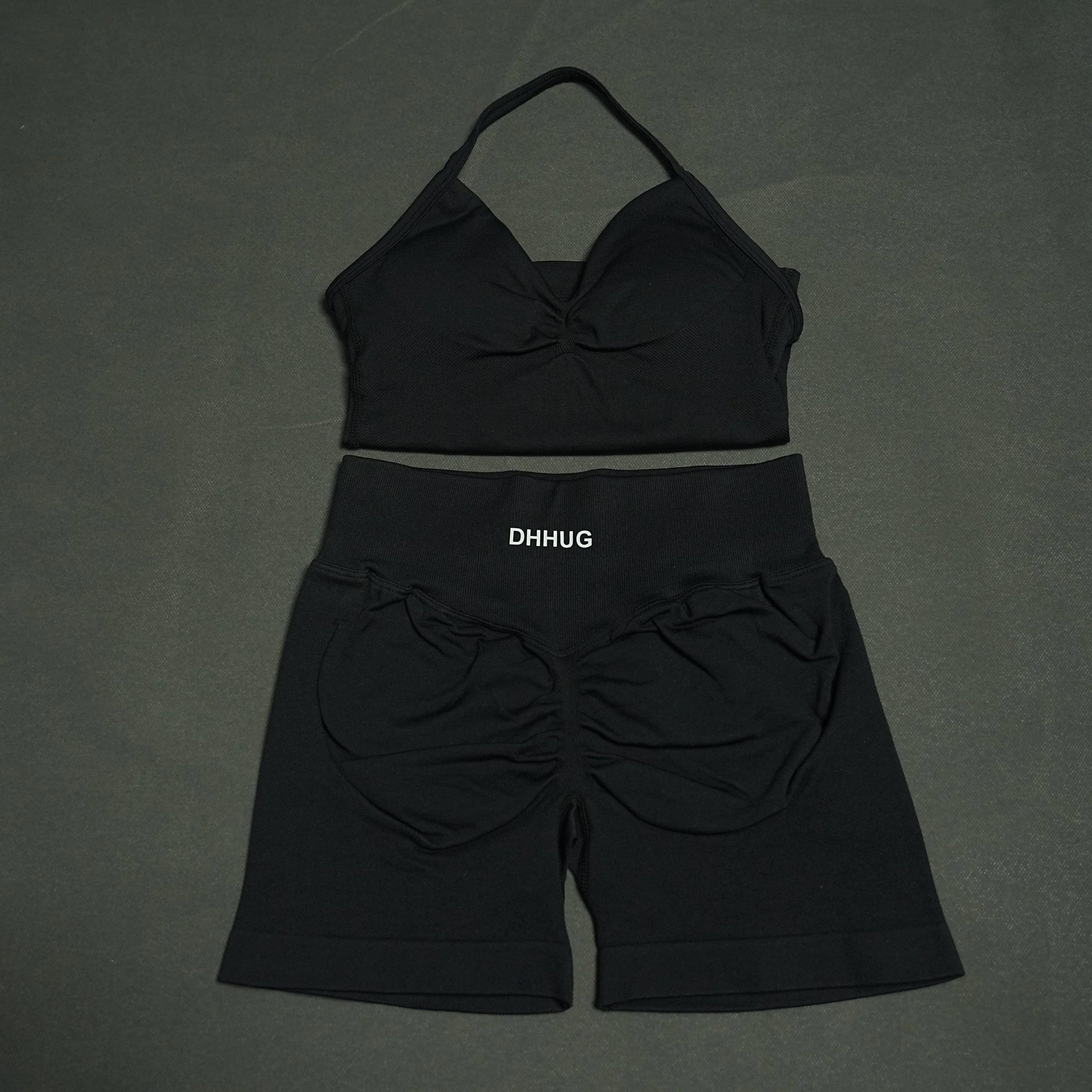 DHHUG Impact leggings with logo for women, low rise and hip lifting yoga pants, yoga tops, vests, and sports sets