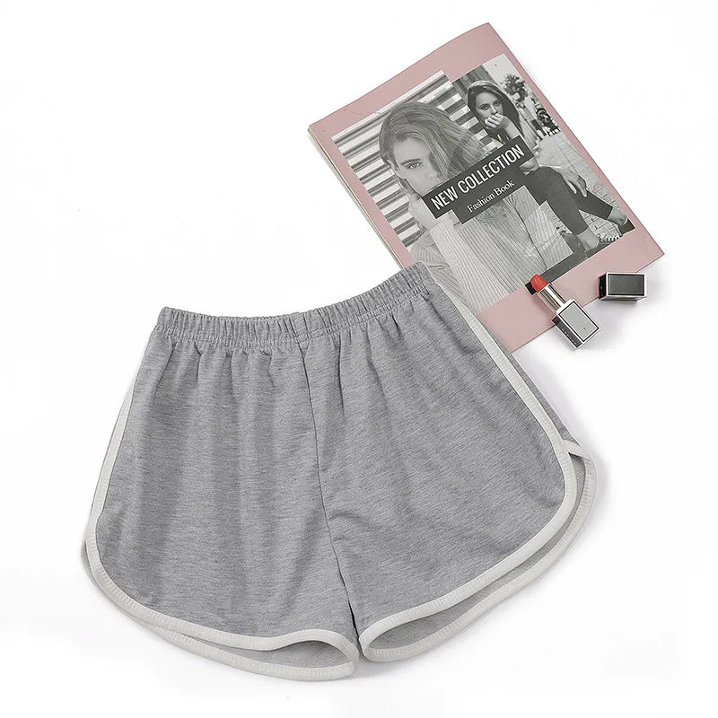 Women Striped Casual Shorts Korean Harajuku Loose All Match Sports Shorts Summer Fashion Simple Yoga Thin Mini Shorts Female