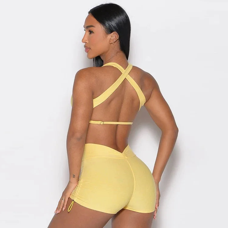 Ensemble Sport Femme — Brassière + Legging Push-Up Yoga & Fitness