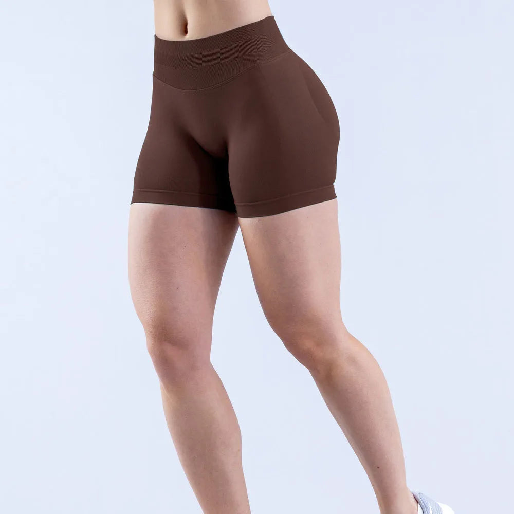D 10g0  Gym Shorts Workout Biker Short Impact Shorts with  Low Waist Seamless Yoga Shorts Scrunch Stretch Fitness