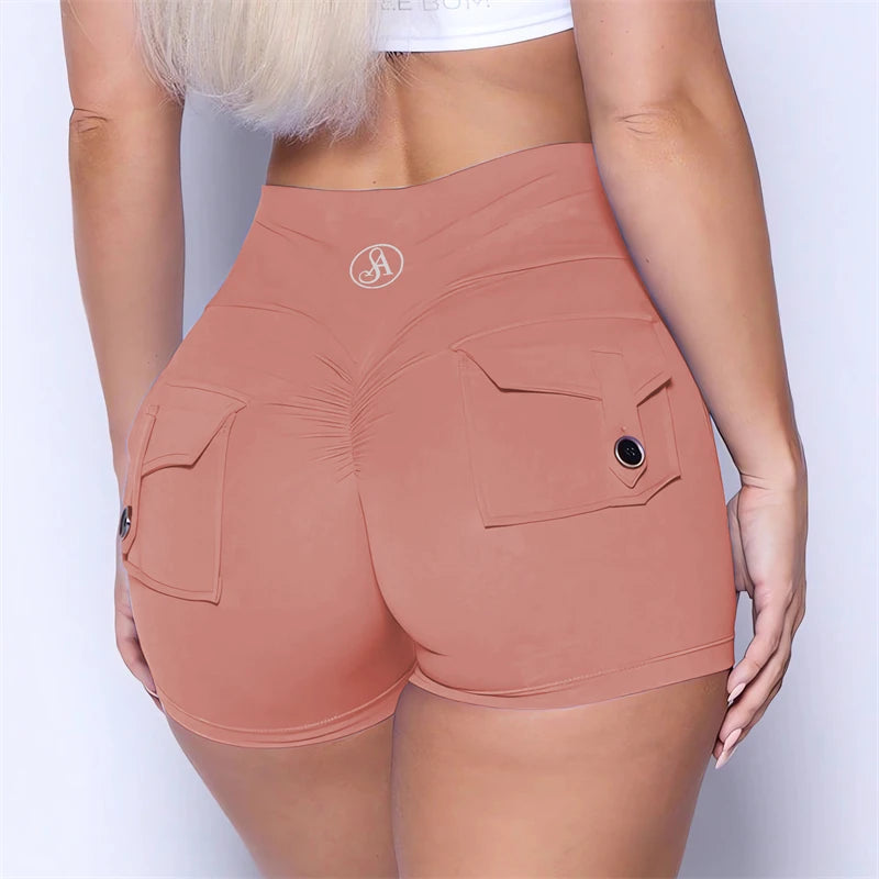 2025 Allure The Band Women Pocket Scrunch Butt Shorts Push Up Gym Sports Shorts Legging For Women Hip Booty Shorts Women Pants