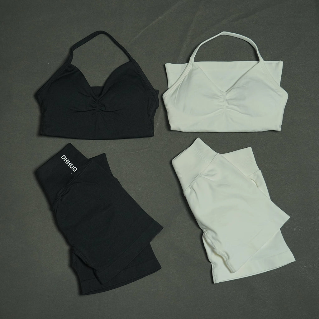 DHHUG Impact leggings with logo for women, low rise and hip lifting yoga pants, yoga tops, vests, and sports sets
