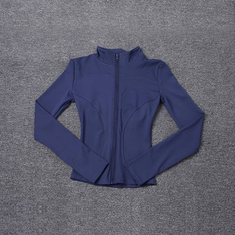 Women's Sport Jacket Long Sleeve Shirt Workout Coat Gym Training Clothing Yoga Sportswear