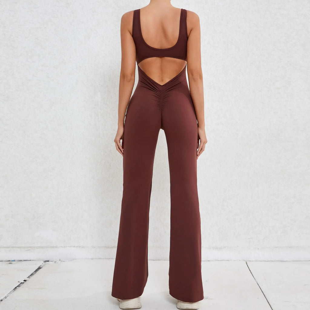 Sexy Back V Yoga Jumpsuit Women Women Sports Jumpsuit Fitness Rompers Training Yoga Suit Sportswear Stretch Workout Bodysuits