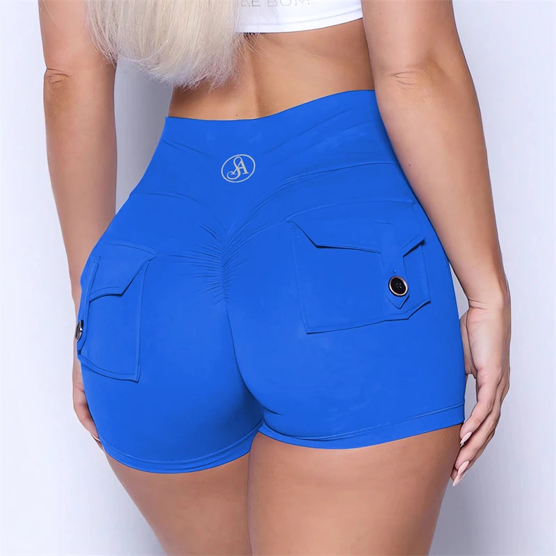 2025 Allure The Band Women Pocket Scrunch Butt Shorts Push Up Gym Sports Shorts Legging For Women Hip Booty Shorts Women Pants
