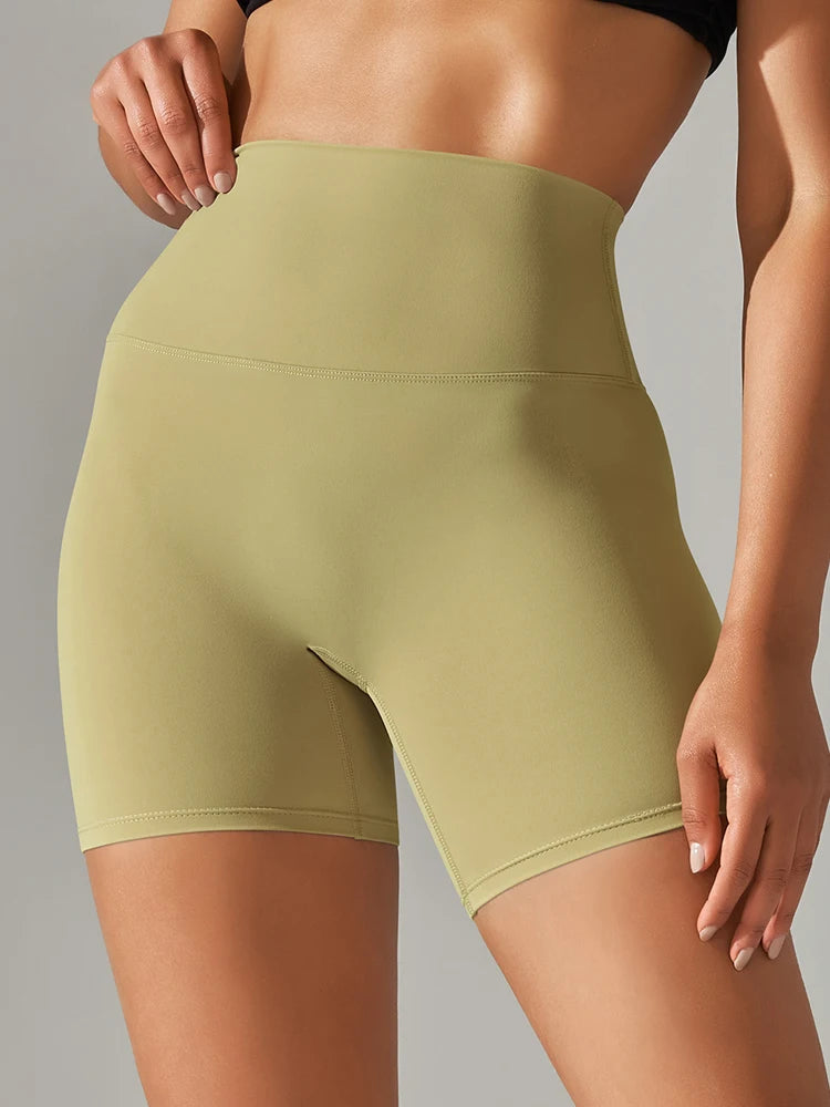 Women's Sports Short Yoga Leggings Squat Proof High Waist Fitness Tight Shorts Quick-Drying Cycling Workout Gym Shorts