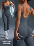 One-piece Seamless Sport Yoga Jumpsuit Sexy Back-u Bodycon Workout Clothes for Women Outfit Fitness Gym Set Sportwear Tracksuit