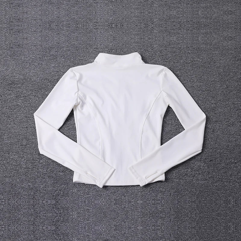 Women's Sport Jacket Long Sleeve Shirt Workout Coat Gym Training Clothing Yoga Sportswear