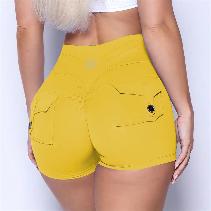 2025 Allure The Band Women Pocket Scrunch Butt Shorts Push Up Gym Sports Shorts Legging For Women Hip Booty Shorts Women Pants