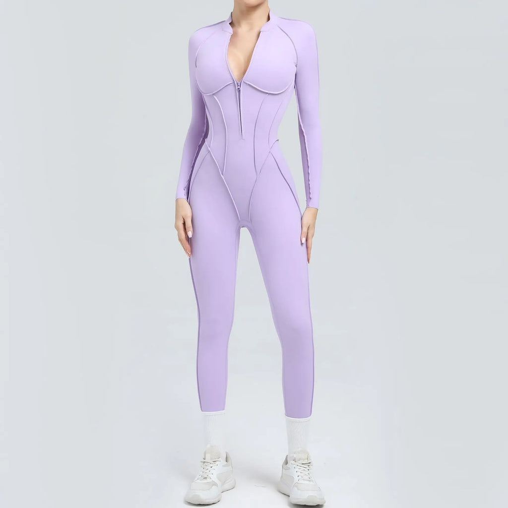 Yoga Suit Gym Set Women Training Sportswear Fitness Long Sleeved Sports Jumpsuit Women Push Up Female Workout Clothes Bodysuits