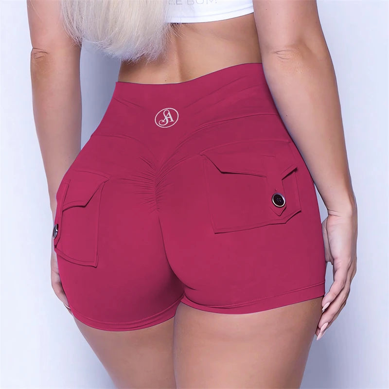 2025 Allure The Band Women Pocket Scrunch Butt Shorts Push Up Gym Sports Shorts Legging For Women Hip Booty Shorts Women Pants
