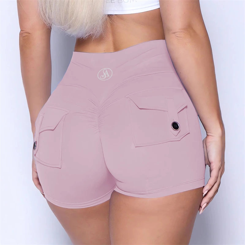 2025 Allure The Band Women Pocket Scrunch Butt Shorts Push Up Gym Sports Shorts Legging For Women Hip Booty Shorts Women Pants