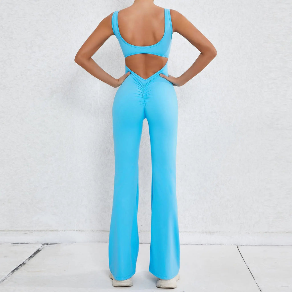 Sexy Back V Yoga Jumpsuit Women Women Sports Jumpsuit Fitness Rompers Training Yoga Suit Sportswear Stretch Workout Bodysuits