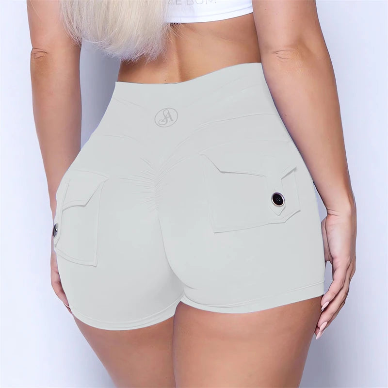 2025 Allure The Band Women Pocket Scrunch Butt Shorts Push Up Gym Sports Shorts Legging For Women Hip Booty Shorts Women Pants
