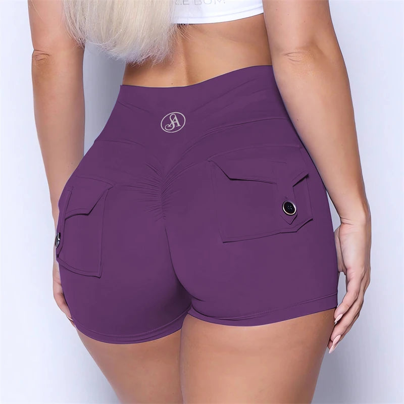 2025 Allure The Band Women Pocket Scrunch Butt Shorts Push Up Gym Sports Shorts Legging For Women Hip Booty Shorts Women Pants