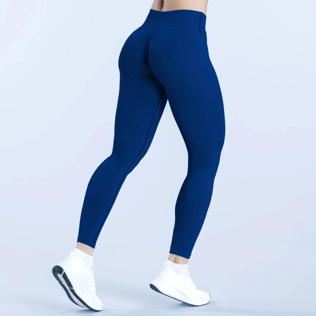 D L0G0 Women's V Cross Waist Yoga Leggings, High Waist Tummy Control, D F Seamless Butt Lifting Gym Pants
