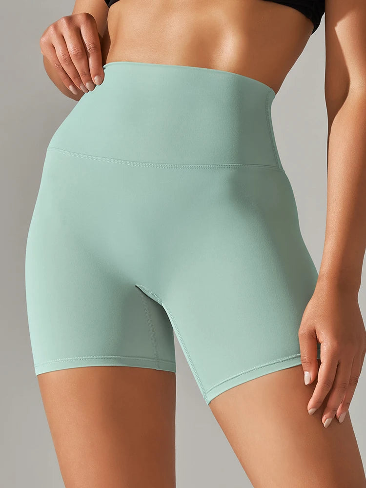 Women's Sports Short Yoga Leggings Squat Proof High Waist Fitness Tight Shorts Quick-Drying Cycling Workout Gym Shorts