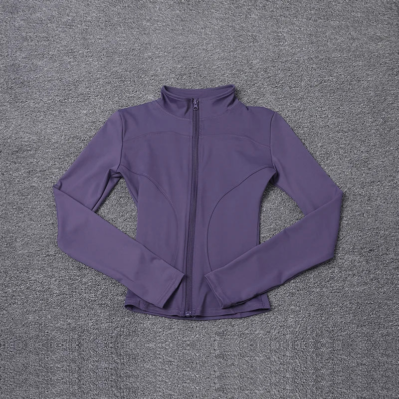 Women's Sport Jacket Long Sleeve Shirt Workout Coat Gym Training Clothing Yoga Sportswear