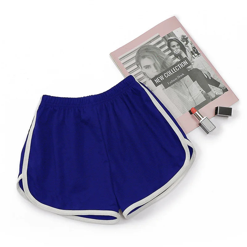 Women Striped Casual Shorts Korean Harajuku Loose All Match Sports Shorts Summer Fashion Simple Yoga Thin Mini Shorts Female