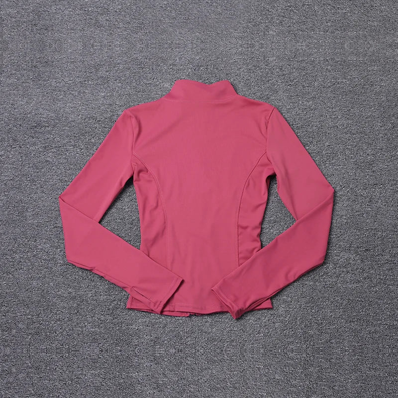 Women's Sport Jacket Long Sleeve Shirt Workout Coat Gym Training Clothing Yoga Sportswear