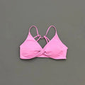 HISTELLO Vision Sport Bra Women Cross Back Thin Strap Seamless Removable Pads Quick Dry Soft Yoga Gym Fitness Bralette