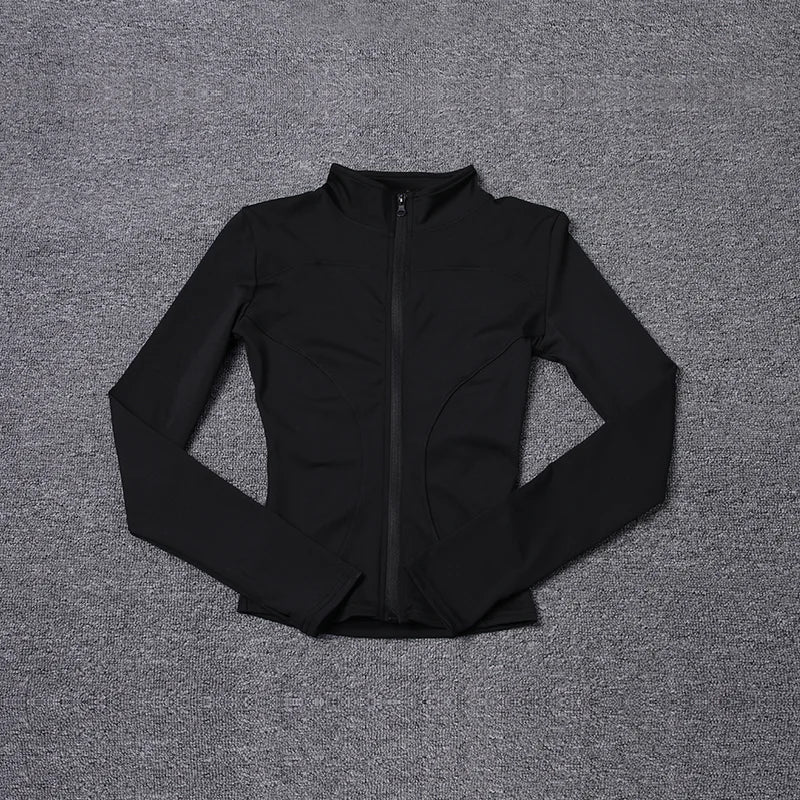 Women's Sport Jacket Long Sleeve Shirt Workout Coat Gym Training Clothing Yoga Sportswear