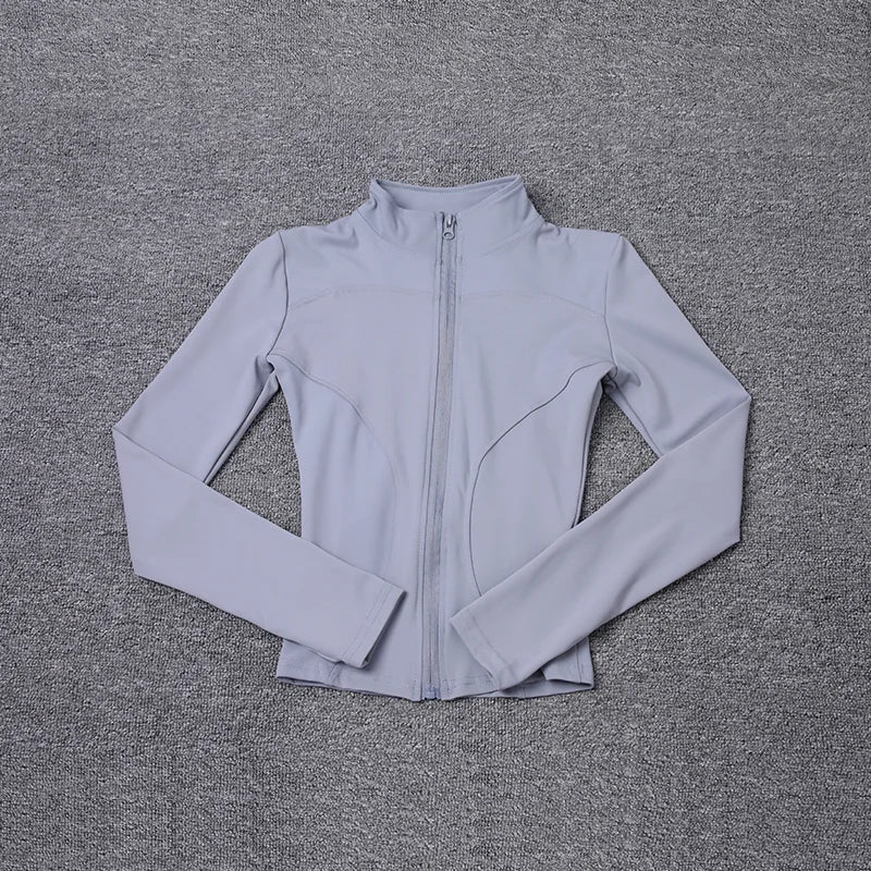 Women's Sport Jacket Long Sleeve Shirt Workout Coat Gym Training Clothing Yoga Sportswear