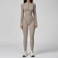 Women Fitness Yoga Zipper Jumpsuit High Elasticity Sport Bodysuit Female Outdoors Gym Tracksuits Workout Sports Sexy Jumpsuit