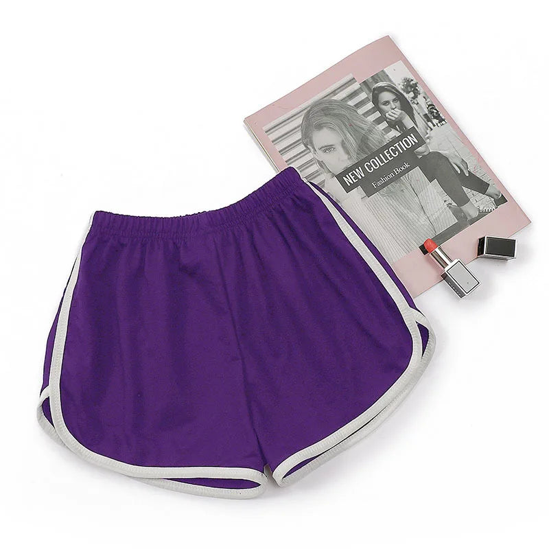 Women Striped Casual Shorts Korean Harajuku Loose All Match Sports Shorts Summer Fashion Simple Yoga Thin Mini Shorts Female
