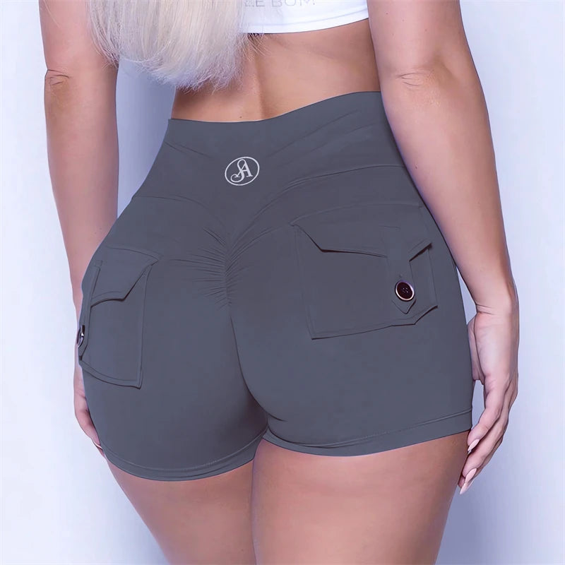 2025 Allure The Band Women Pocket Scrunch Butt Shorts Push Up Gym Sports Shorts Legging For Women Hip Booty Shorts Women Pants